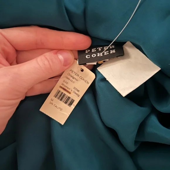 NEW Peter Cohen Elegant Eyelet Lace Sleeveless Dress - Olive Green 100% cotton - Picture 10 of 14